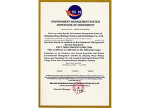 ISO 14001 Certificate